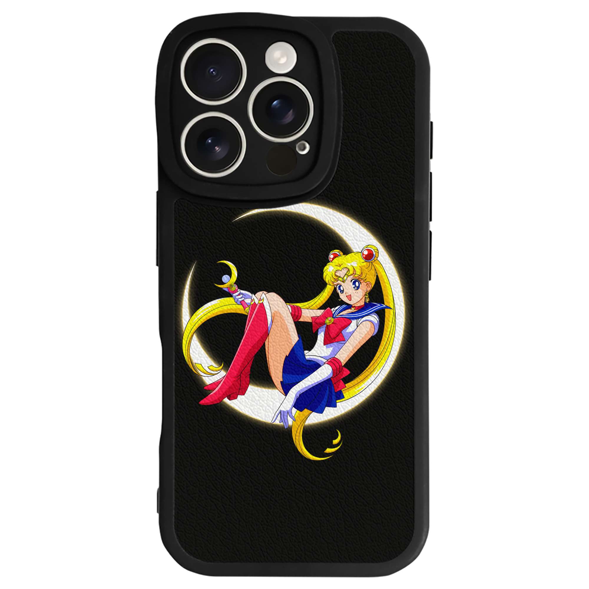 （画像用） 美少女戦士セーラームーン 月野 うさぎ つきの うさぎ Sailor Moon Tsukino Usagi 【iPhone 16シリーズ対応】シリコンスマホケース（レザー調） 材質：シリコン